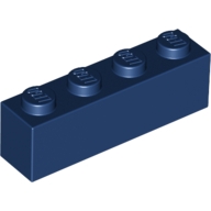 Lego kostka (kostička) 1x4, tmavě modrá (4264569)